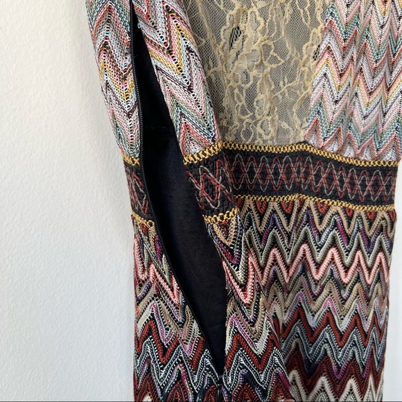 Grifflin Paris Knit Lace Sleeveless Dress Sheath Multicolor Size Medium - Picture 4 of 8